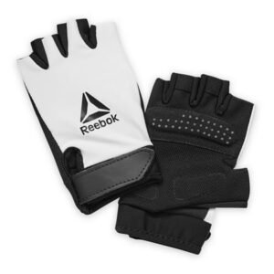 Reebok Essential Fitness Gloves for Weightlifting - S/M, White