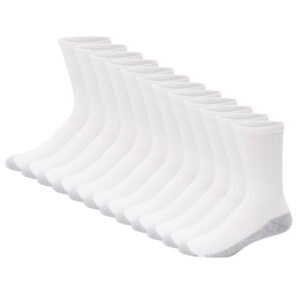 Hanes Men's Double Tough Durability Crew Socks, 12-Pack, Size 6-12