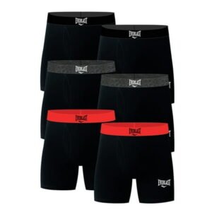 Everlast Men's Cotton Stretch Underwear Boxer Briefs with Fly, 6-Pack