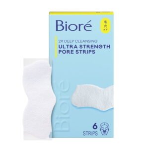 Biore Witch Hazel Ultra Deep Cleansing Blackhead Remover Pore and Nose Strips for Skin Care, 6 ct