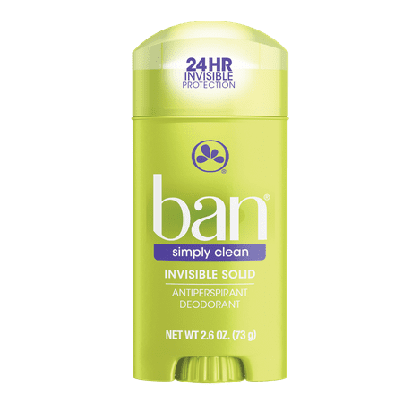 Ban Simply Clean Invisible Solid Deodorant 2.6 oz