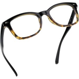 LifeArt Blue Light Blocking Glasses, Anti Eyestrain, Computer Reading Glasses, Gaming Glasses, TV Glasses for Women Men, Anti Glare (Tortoise, +4.00 Magnification)