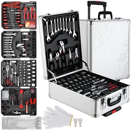 TLGREEN 799pcs Mechanic Tool Set with Trolley Case, Complete Household Tool Kit for Home, Automotive, Garage & Dorm