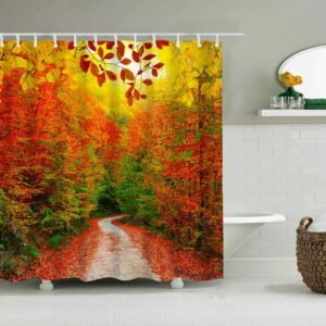Kbndieu Printed Shower Curtain Fabric, Farmhouse Shower Curtains for Bathroom, Natural Cloth Soft Bath Curtain Hotel Quality, Light-Weight & Machine Washable, 60"x71" on Clearance