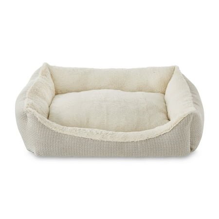 Vibrant Life Medium Luxe Cuddler Pet Bed, Cream, 27" x 21"
