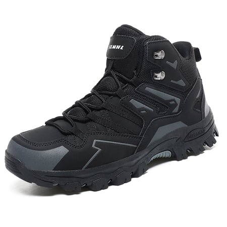 Gexuosn Women's Hiking Boots Outdoor Trekking Backpacking Mountaineering Non-Slip Lightweight Boots,Black