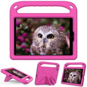 Allytech iPad mini 5 Case Kids, iPad mini 1 2 3 4 Case, Heavy Duty Shockproof Rubber EVA Kids Friendly Handle Kickstand Drop Protection Case Cover for Apple iPad mini 7.9-inch Tablet, Rose