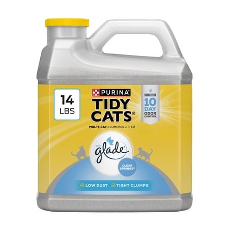 Purina Tidy Cats With Glade Clear Springs Scented, Odor Control, Clumping Multi-Cat Litter