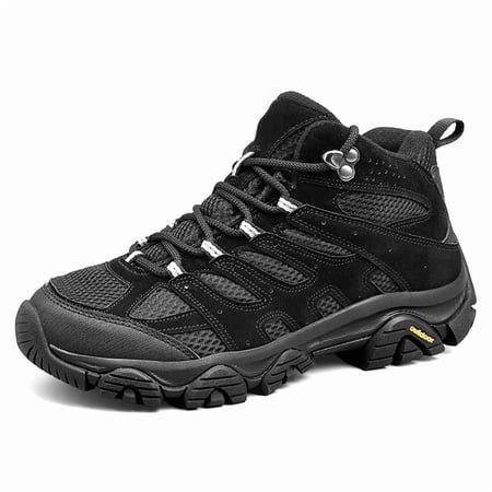 Gexuosn Womens Hiking Boots Lightweight Outdoor Trekking Non Slip Comfortable Camping Breathable Hiking Shoes, Black