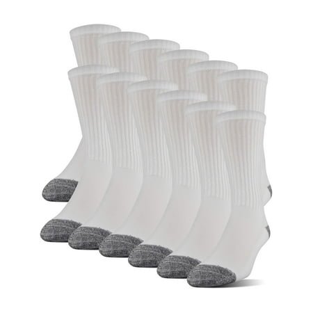 Gildan Men's Half Cushion Crew Socks, 12-Pack