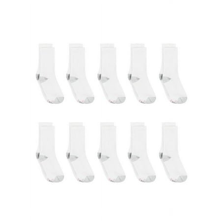 Hanes Women's Crew Socks, Cushioned, 10-Pack, Size 5-9