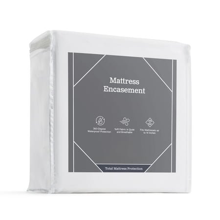 Linenspa Zippered Jersey Encasement Mattress Protector, Twin XL - Waterproof, Bed Bug Protection, and Breathable