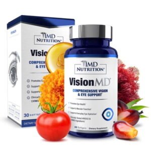 1MD Nutrition VisionMD Eye Vitamin for Adults | Lutein, Zeaxanthin & Lycopene Eye Health Supplement | 30 Softgels