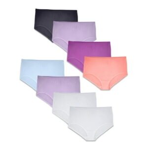 Fit for Me by Fruit of the Loom Women's Plus Size Breathable Micro-Mesh Brief Underwear, 6+2 Bonus Pack