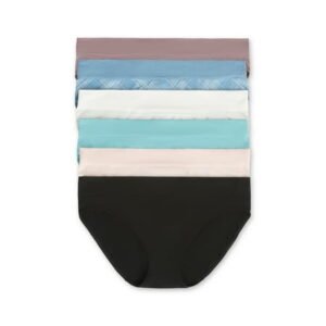 Joyspun Women's Seamless Bikini Panties, 6-Pack, Sizes XS-XXXL