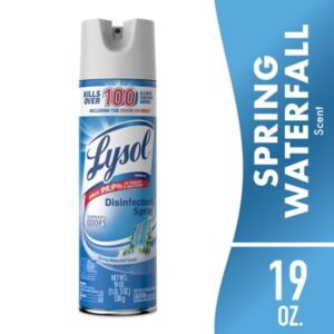 Lysol Disinfectant Spray, Sanitizing and Antibacterial Spray, Deodorizer, Spring Waterfall, 19 oz
