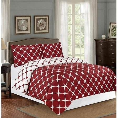 2-Pieces Milano Trellis Reversible Duvet Cover Set