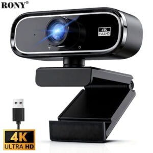 RONY 4K UHD USB Autofocus Webcam with Mic for PC Laptop Computer Conference Video Streaming Web cam
