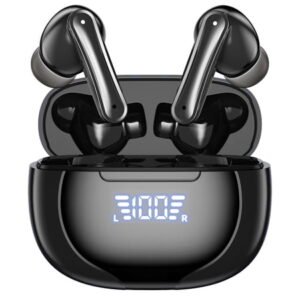 Cshidworld Wireless Earbuds Bluetooth Headphones IPX7 Waterproof TWS Deep Bass Stereo Noise Cancelling Headset,W/ 140H Playtime USB-C Charging Case LED Battery Display for Sport Android/iOS