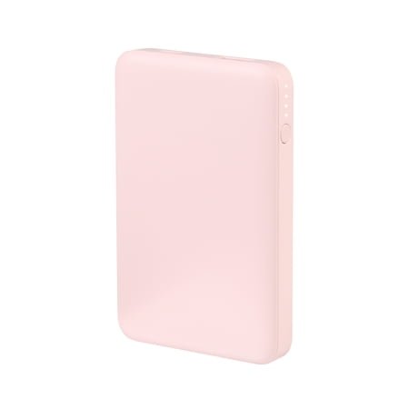 onn 5000mAh Portable Power Bank with USB-C and USB-A ports, Compact Size, LED Indicator Lights, Pink - Compatible with iPhone, iPad, AirPods, Samsung Galaxy, Note, Pixel & More