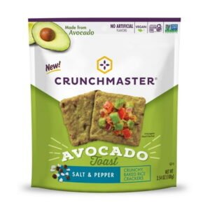 Crunchmaster Avocado Toast Cracker, Salt & Pepper, Gluten Free Cracker, 3.54 oz.