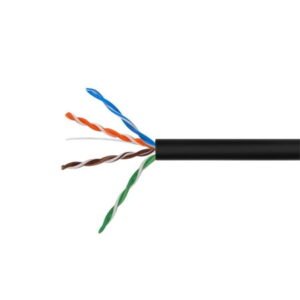 Monoprice Cat5e Ethernet Bulk Cable - Network Internet Cord - Solid, 350Mhz, UTP, CMR, Riser Rated, Pure Bare Copper Wire, 24AWG, 1000ft, Black