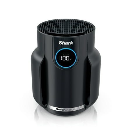 Shark NeverChange Compact Pro 250 Sq Ft HEPA Air Purifier, 5-Year HEPA-Exceeding Filter, Captures Pollutants, Pet Dander, Dust, and Smoke, HP070 Black