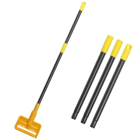 Mop Handle Commercial Heavy Duty - 60 inch Metal Commercial Mop Handle, Side Gate Mop Head Replacement Holder for Floor Cleaning