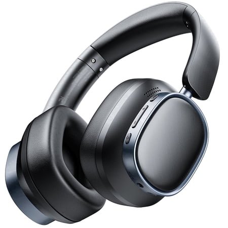 Bluetooth Headphones Over Ear, 78H Playtime Wireless Headphones, Bluetooth 5.4 Dual Device with Deep Bass, ANC Active Noise Cancelling Headphones, Foldable Lightweight Headset for Travel Home Office