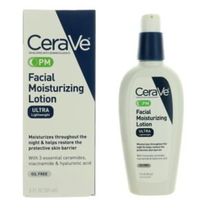 CeraVe PM Niacinamide & Hyaluronic Acid Facial Moisturizer for All Skin Types, 3 fl oz