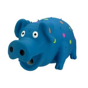 Vibrant Life Multicolor Pig Latex Dog Toy, Chew Level 1