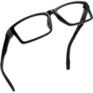 LifeArt Blue Light Blocking Reading Glasses (Rectangular Frame, No Magnification)