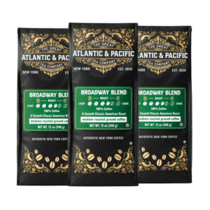 A&P Broadway Blend Ground Coffee, 12 oz 3 Pack Medium Roast, Smooth & Classic, Premium 100% Arabica, Rich Aroma & Freshly Blended Coffee Experience