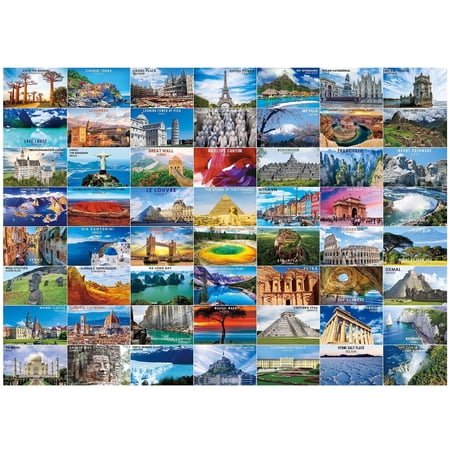 BenBen Puzzles for Adults 1000 Pieces, Famous World Scenic Landmarks, Landscape Jigsaw Puzzles