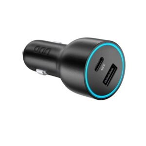 Onn 32W Dual USB-C and USB-A Port Car Fast Charger, USB-IF Certified, Compact Design