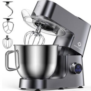 LINKChef 7.5 QT Stand Mixer, 800W 12-Speed Tilt-Head Food Mixer, Kitchen Electric Mixer with Dough Hook, Wire Whip & Beater