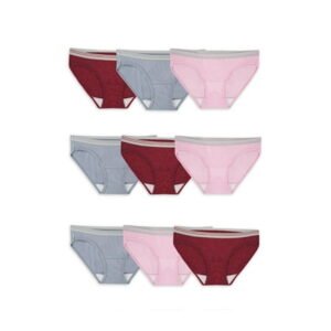 Fruit of the Loom Women's Cotton Low-Rise Hipster Underwear, 6+3 Bonus Pack