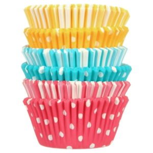Wilton Dots and Stripes Cupcake Liners, 150-Count, 2 In. Diameter, Assorted Colors