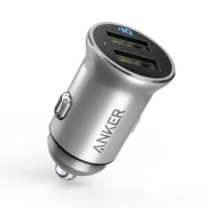 Anker PowerDrive 2 Alloy Car Charger, Black