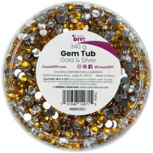CousinDIY Gemstone Tub-Gold & Silver