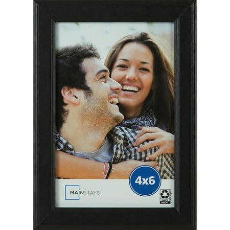 Mainstays Black Step Tabletop 4x6 Picture Frame