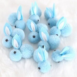 Umfun 10pcs Easter Decoration Plush Mini Bunny Easter Bunny Doll Toy Gift