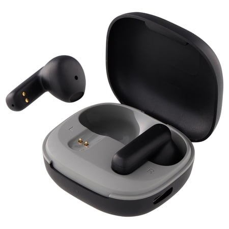 onn Mini Sticks Black Wireless Bluetooth Earbuds with Environmental Noise Canceling