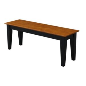 International Concepts Cowan Shaker Dining Bench - Black/Cherry