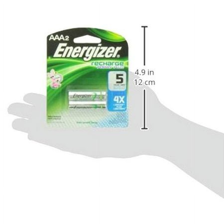 Energizer Power Plus Rechargeable AAA Batteries (2 Pack), 800mAh Triple A Batteries