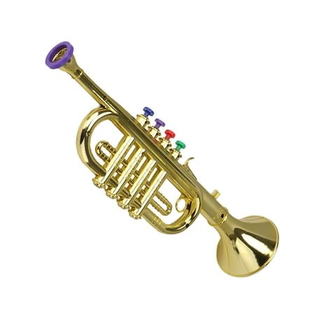 Kids Trumpet Toy Musical Wind Instrument for Toddlers Safe ABS Lightweight Early Educational Music Toy for Boys Girls Birthday Holiday Gift,A