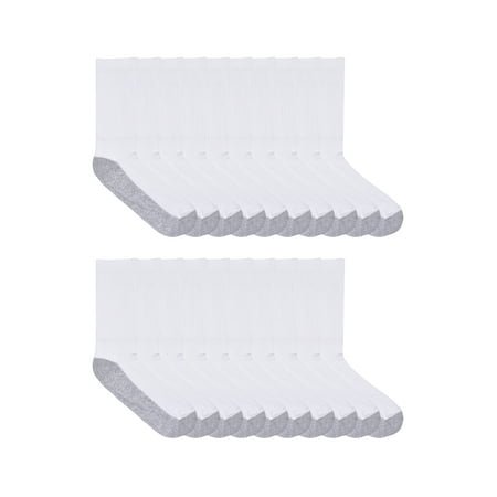Wonder Nation Boys Cushioned Crew Socks, 10-Pack Sizes S (4-8.5) - L (3-9)