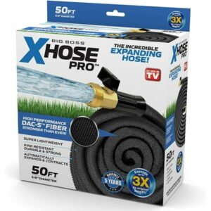 Xhose Pro Expandable Garden Hose - Heavy Duty, Flexible - 50'