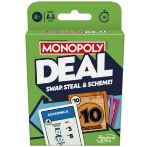 Monopoly Deal Card Game, Quick-Playing Family Card Game for 2-5 Players, Ages 8+