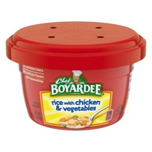 Chef Boyardee Rice with Chicken & Vegetables, Microwavable Meal, 7.25 oz. Bowl
